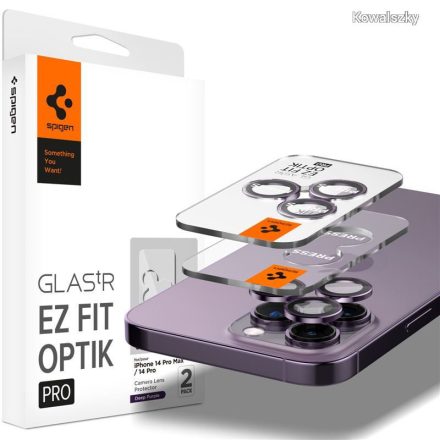 SPIGEN OPTIK kameravédő üveg 2db LILA iPhone 14 Pro Max AGL05597