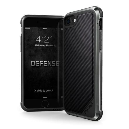 X-Doria Defense Lux védőtok iPhone 6/7/8, Black Carbon Fiber