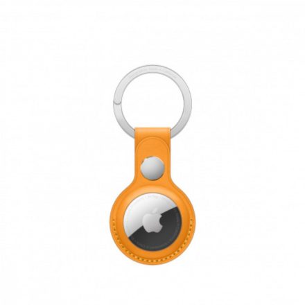 Apple AirTag Leather Key Ring - California Poppy