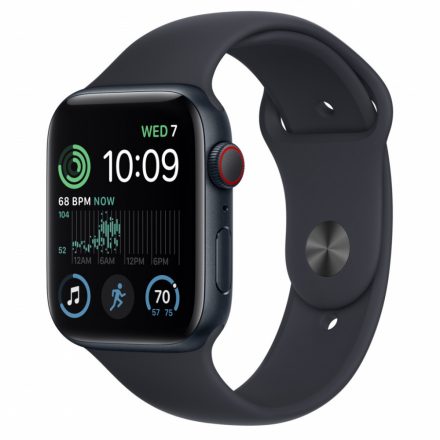 Apple Watch SE2 Cellular 44mm Midnight Aluminium Case with Midnight Sport Band - Regular