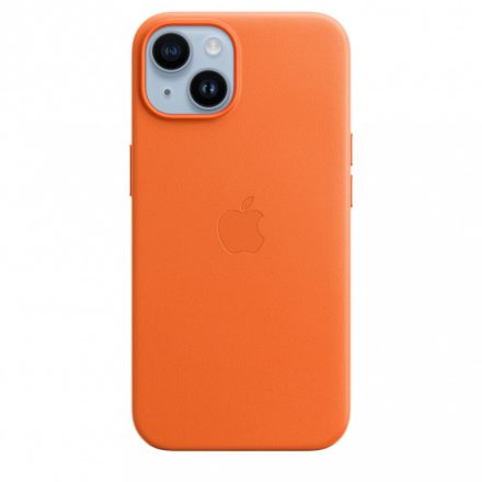 iPhone 14 Leather Case with MagSafe - Orange