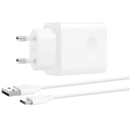 Huawei CP404B fehér gyári szuper gyors töltő USB - Type-C adatkábellel 22.5W