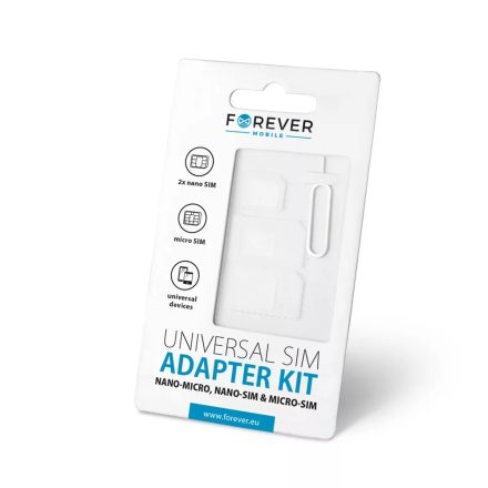 Forever 3 in 1 micro/nano fekete SIM adapter