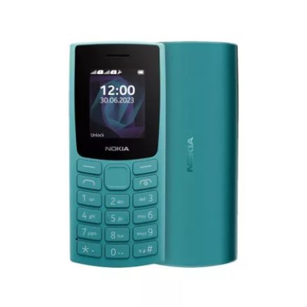 Nokia 105 (2023) nyomógombos mobiltelefon, dual SIM, ciánkék