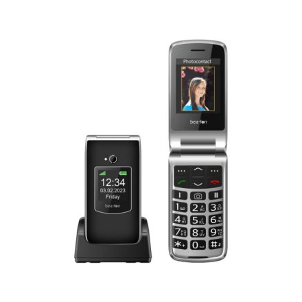 Beafon SL605 Ergonómikus Clamshell  telefon w. cam, Dual-Display, M1/M2